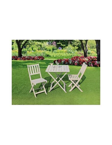 Compra Mesa madera +2 sillas plegables decape 70 x 70 cm QFPLUS T001-C549 al mejor precio
