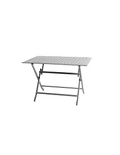 Compra Mesa rectangular plegable aluminio gris claro 110 x 70 cm QFPLUS TABLPL106 al mejor precio