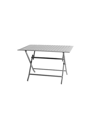 Compra Mesa rectangular plegable aluminio gris claro 110 x 70 cm QFPLUS TABLPL106 al mejor precio