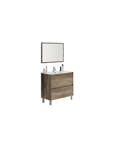 Compra Mueble baño 80 cm más espejo dakota roble 80 x 80 x 45 cm ARKITMOBEL 305040H al mejor precio