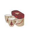 Compra Mug bone china 0,25cl set 2u tartan tree red 602335 al mejor precio
