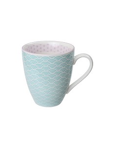 Compra Mug porcelana 300 ml celeste borde violeta TOKYO 8788 al mejor precio