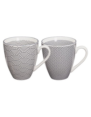 Compra Mug porcelana nippon grey (set 2) 300 ml TOKYO 14842 al mejor precio