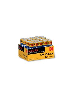 Compra Pila alcalina max lr06 aa caja 20 unidades KODAK 30420809 al mejor precio