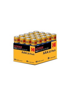 Compra Pila alcalina max lr03 aaa caja 20 unidades KODAK 30422360 al mejor precio