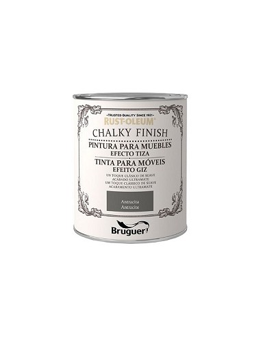 Compra Pintura efecto tiza chalky finish 750 ml antracita RUST-OLEUM 5397535 al mejor precio