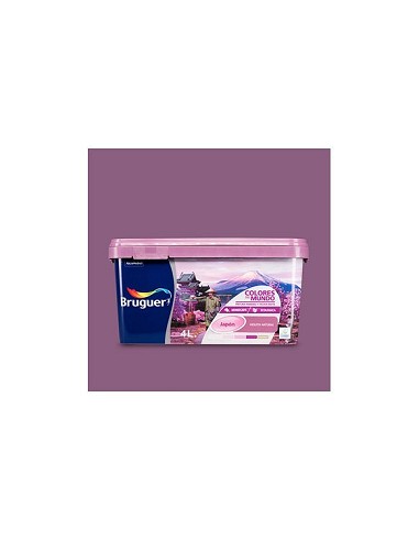 Compra Pintura plastica colores del mundo 4 l japon violeta natural BRUGUER 5162537 al mejor precio