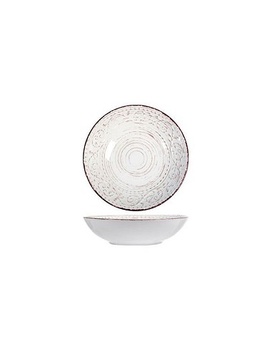 Compra Plato stoneware courtyard blanco hondo-20 cm 8433102 al mejor precio