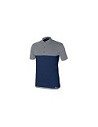 Compra Polo stretch bicolor azul-gris talla l ISSA 8774-040-L al mejor precio