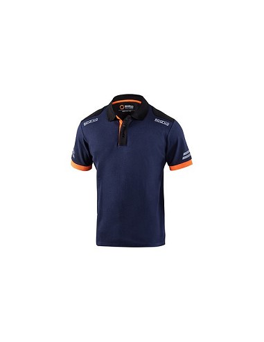 Compra Polo tecnico 180 gr azul / naranja fluor talla m SPARCO 02415BMAFM al mejor precio