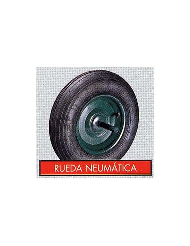 Compra Rueda carretilla obras neumatica diámetro 350 mm, eje diámetro 8 mm THECA 1400013 al mejor precio