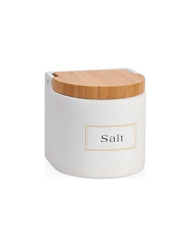 Compra Salero ceramico tapa bambu salt ANDREA CC69292 al mejor precio
