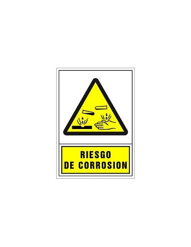 Compra Señal advertencia castellano 490 x 345 mm-riesgo de corrosion 203049PS al mejor precio