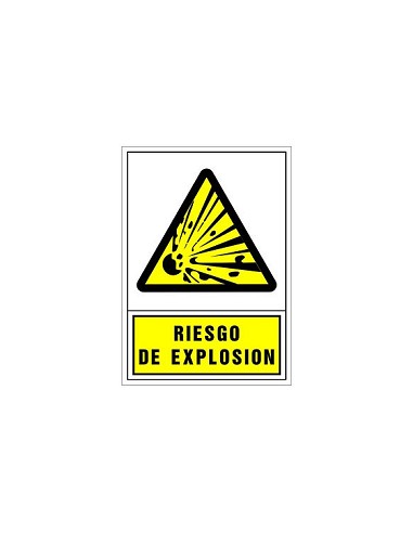 Compra Señal advertencia castellano 490 x 345 mm-riesgo de explosion 201049PS al mejor precio