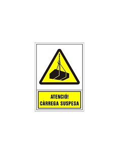 Compra Señal advertencia catalan 490x345 mm-atencio carrega suspesa 206049PSC al mejor precio