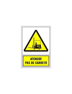 Compra Señal advertencia catalan 490x345 mm-atencio pas de carreto 206649PSC al mejor precio