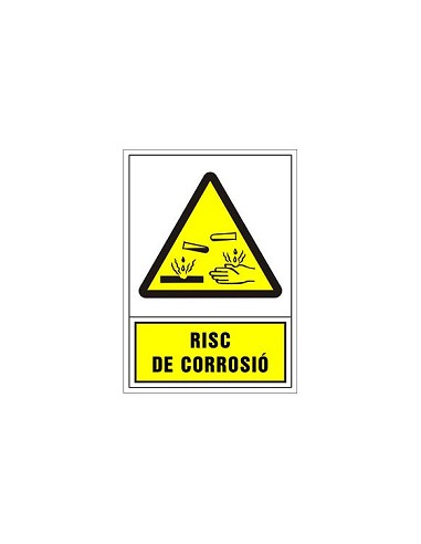 Compra Señal advertencia catalan 490x345 mm-risc d'corrosio 203049PSC al mejor precio