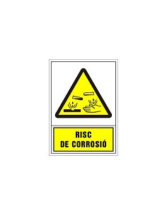 Compra Señal advertencia catalan 345 x 245 mm-risc d'corrosio 203034PSC al mejor precio