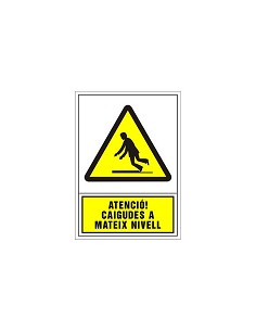Compra Señal advertencia catalan 345 x 245 mm-atencio caigudes al mateix nivell 208534PSC al mejor precio