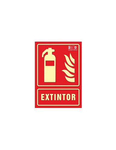 Compra Señal fotoluminiscente contra incendio bilingüe 420x297 mm-extintor 601542PF al mejor precio