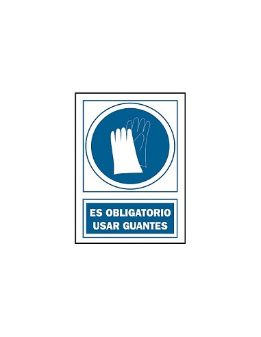 Compra Señal obligacion castellano 297x210 mm guantes 135 OBA-CAST al mejor precio