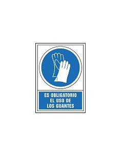 Compra Señal obligacion castellano 345x245 mm-obligatorio uso de guantes 400334PS al mejor precio