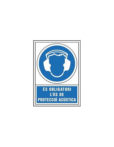 Compra Señal obligacion catalan 490x345 mm-obligatori l'us de proteccio acustica 400849PSC al mejor precio