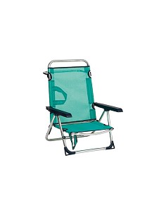 Compra Silla playa con asa multiposicion pata trasera plegable aluminio fibreline azul ALCO 607ALF-0030 al mejor precio
