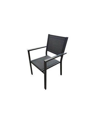 Compra Sillon aluminio textilene negro black QFPLUS 804846 al mejor precio