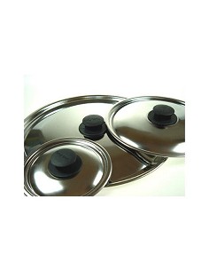 Compra Tapa acero inox pomo baquelita 12 cm STEEL PAN 10467 al mejor precio