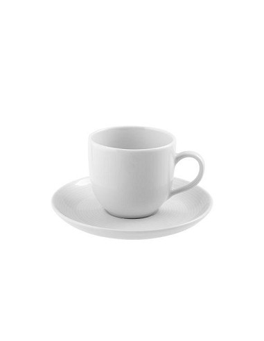 Compra Taza cafe con plato porcelana grabado blanco NON 4470059 al mejor precio
