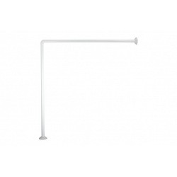Compra Barra ducha angular cortina baño blanca MSV 80 X 80 CM 140099 al mejor precio