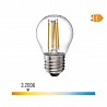 Bombilla esferica con filamento de led e27 4w 550lm 3200k luz calida ø4,5x7,8cm edm