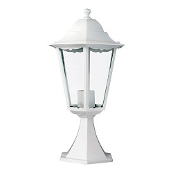 Farol de aluminio y cristal para muro ip44 e27 100w color blanco ø22x43,7cm modelo marsella edm