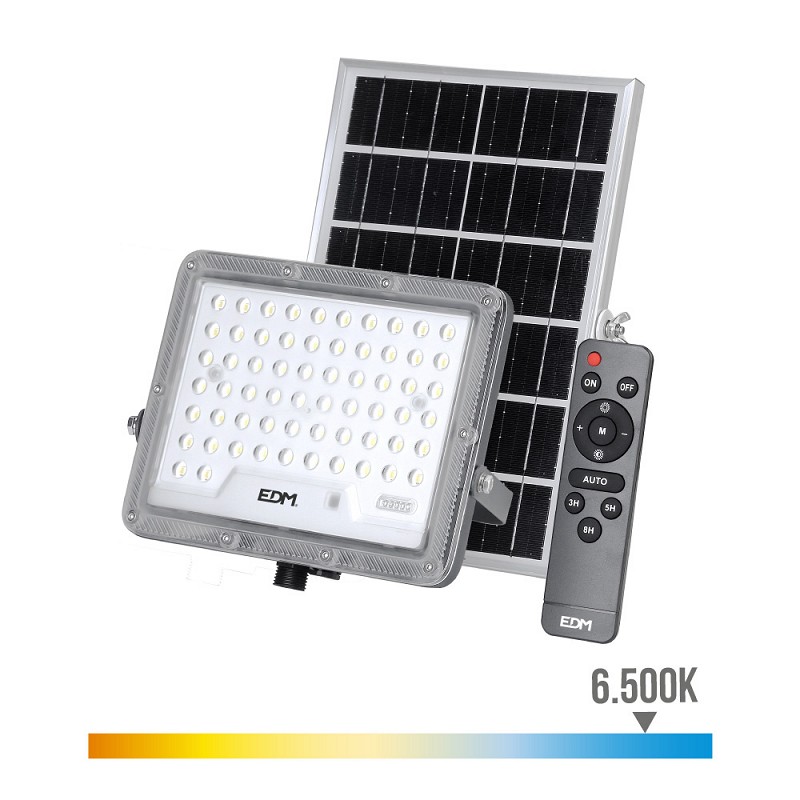 Foco proyector solar slim 400w 3.500lm 6.500k edm