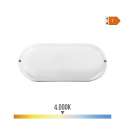 Aplique oval led 18w 1820lm 4.000k 23x4,5x10,2cm edm