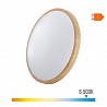 Aplique superficie circular led 18w 1820lm 6400k ø33x7,3cm efecto madera edm