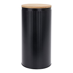 Bote con tapa de bambú, ø10,8x21cm