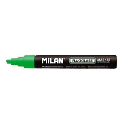 Blister con rotulador verde fluoglass 2 - 4mm milan