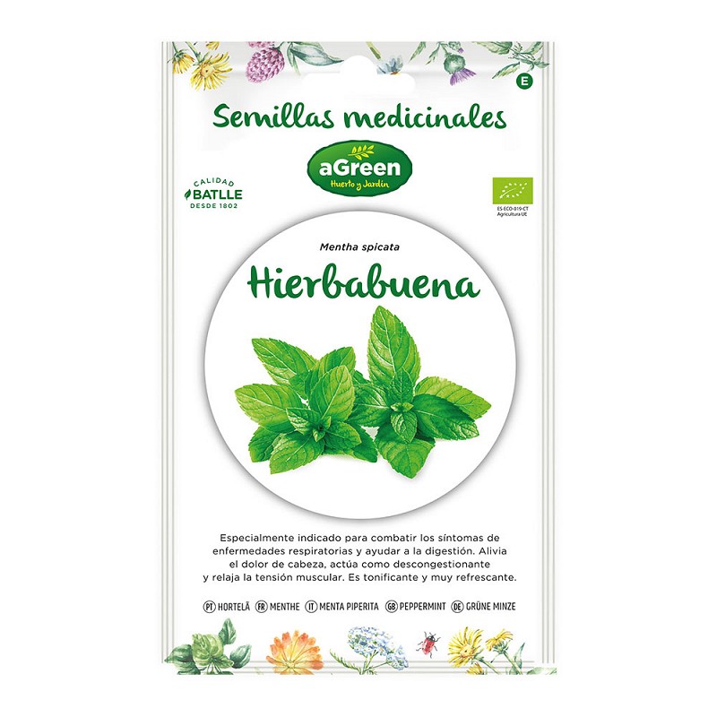 Sobre con semillas de hierbabuena "medicinal" eco 857005bolsh agreen