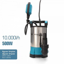 Compra Bomba para extraccion de agua limpia 500w inoxidable 17x30cm limpia koma tools al mejor precio