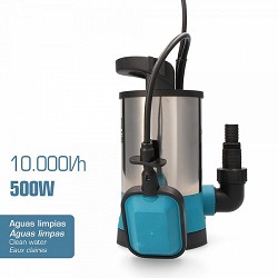 Compra Bomba para extraccion de agua limpia 500w inoxidable 17x30cm limpia koma tools al mejor precio