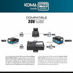 Compra Lijadora tipo mouse 20v (sin batería ni cargador) 20,4x15,5cm koma tools al mejor precio
