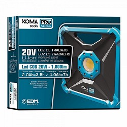 Compra Foco proyector led 20w 1800lm (sin batería ni cargador) 22,8x7x22,8cm koma tools al mejor precio