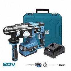 Compra Kit maletin martillo perforador 20v con 1 bateria 4.0a. y cargador 08772 30x19.5cm koma tools al mejor precio
