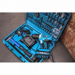Compra Kit maletin taladro atornillador con 70 accesorios 20v con batería y cargador koma tools al mejor precio