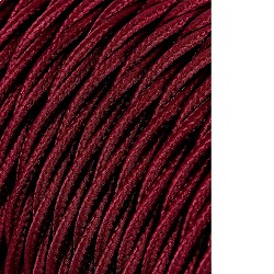 Cable textil trenzado 2x0,75mm c-08 burdeos seda 25m