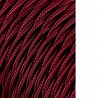 Cable textil trenzado 2x0,75mm c-08 burdeos seda 25m