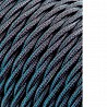 Cable textil trenzado 2x0,75mm c-63 gris oscuro seda 25m