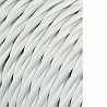 Cable textil trenzado 2x0,75mm c-01 aluminio blanco seda 25m